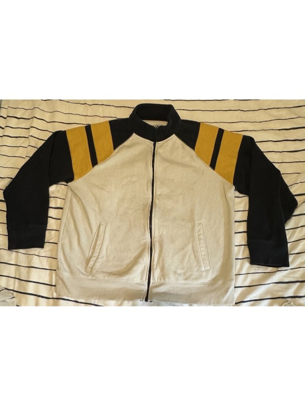 Y2K Urban Pipeline Cotton/Poly Men's Jacket. Size XL. Blu/White/Yellow